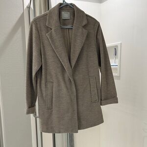 Bershka Beige Herringbone Blazer